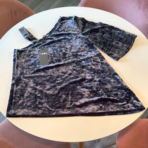 Chic Velvet Asymmetrical Top
